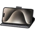 thumbnail image 3 of Case for iPhone 16 Pro Max Case Wallet Leather Flip Phone Case with Card Holder and Kickstand Magnetic Shockproof Protective Women Men Case for iPhone 16 Pro Max 6.9 inch Butterfly Black SD, 3 of 10