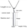 thumbnail image 5 of Collar con colgante de barra rectangular para hombre, caja de acero inoxidable, colgante de cadena, collar para hombre, joyería, 5 of 5