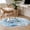 Blue, variant on Coastal Blue Crab Round Area Rug 4 FT, Non Slip Indoor Outdoor Rug, Ocean Nautical Starfish Coral Wooden Washable Soft Circular Carpet Non-Shedding Floor Mat for Coffee Table Nursery Foyer Balcony