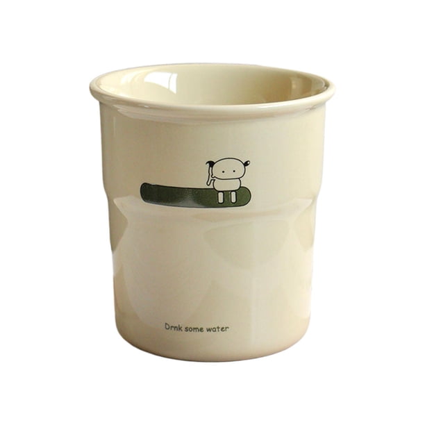 Taza de café de cerámica, taza de agua, taza de porcelana, para bebidas frías o calientes, multiusos. Blanco