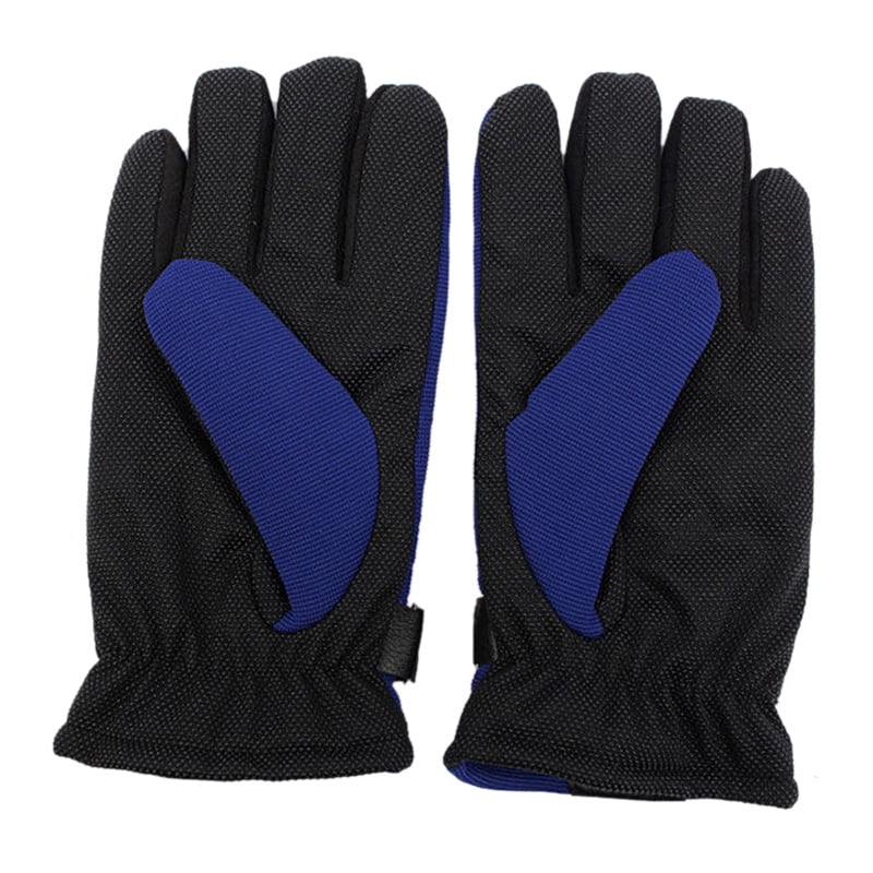 SODIAL Men's Winter Windproof Cycling Ski Snowboard Bike Motorcycle Full Finger Gloves Blue by SODIAL