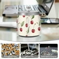 thumbnail image 6 of Yayeee Ashtray with Lid for Cigarette Smokeless Stainless Steel Home Ash Holder, Beige Cherry, 6 of 7