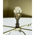 thumbnail image 7 of Stephanov Large Champagne Crystal Teardrops Lamp Finial Antique Brass 2.85"h, 7 of 7