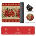thumbnail image 7 of Sm:)e Poinsettia Christmas Kitchen Rugs and Mats, 17x29Inch and 17x47 Inch, Non Slip Linen Mat Inside Washable for Porch Patio Hallway, 7 of 7