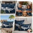 thumbnail image 5 of Ocean Whale Blue Outdoor Waterproof Pillow Covers, Summer Vintage Sea Wooden Grain Decorative Square Throw Pillowcase Sofa Cushion Sham for Patio/Couch/Chair, 18"x18" 2 Pack, 5 of 8
