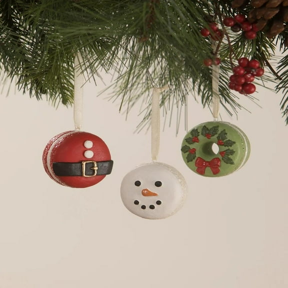 Bethany Lowe Christmas Macaron Ornaments, Set Of 3