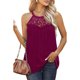 thumbnail image 3 of Chaleco plisado de empalme con estampado de encaje para mujer, camiseta sin mangas con hombros descubiertos para mujer, Tops informales holgados sólidos, ropa de calle 2023, 3 of 5