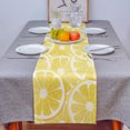 thumbnail image 4 of Table Runner Dresser Scarves 108 Inch Long, Summer Farm Lemons Slice Linen Dining Table Runners Watercolor Yellow Fruit Tabletop Scarf for Wedding Holiday Party Kitchen, 4 of 7