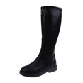 thumbnail image 5 of Fesfesfes Womens Tall Boots Retro Shoes Casual Flat Plus Size Mid Calf Zipper US:4.5(35), 5 of 5