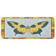 thumbnail image 1 of Butterflies Kitchen Mat, Butterfly in Stained-Glass Window with Frame Wing Spring Garden Illustration, Plush Decorative Kitchen Mat with Non Slip Backing, 47" X 19", Multicolor, by Ambesonne, 1 of 1