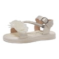 thumbnail image 4 of Eltusu Girls Sandals with Strap, Soft Sole Non Slip Princess Open Toe Summer Shoes Beige Size 12(Little Kids), 4 of 7