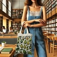 thumbnail image 3 of AESDESTYLE Aesthetic Avocado Canvas Tote Bag for Women , Reusable Grocery Bag for Shopping, 3 of 9