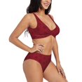 thumbnail image 2 of Daiia Christmas Red Snowflakes Women's Bikini Set Two Piece Swimsuit High Waisted Bikini Adjustable Straps Bikini Perfect for Beach, Pool, and Summer Vacation-XX-Large, 2 of 9