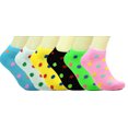 thumbnail image 2 of Glory Max Women's Cotton Dots Design Ankle Socks Size 9-11 Assorted Colors 12 Pairs, 2 of 6
