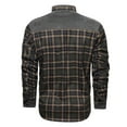 thumbnail image 6 of Levmjia Men's Corduroy Plaid Shirt Jacket Polyester Cotton Flannel Lined Coat Faux-Fur Winter Warm Top Long Sleeve No Hood Casual Wear Checkered Design Outerwear M-3XL, 6 of 7
