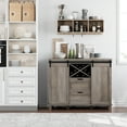 Homfa Sideboard with 2 Drawer 2 Barn Door, Wood Buffet