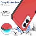 thumbnail image 3 of Dteck Phone Case for Samsung Galaxy S25 Edge, Shockproof Rugged PC Hard Shell Protection TPU Soft Shell Cushioning for Samsung Galaxy S25 Edge 5G Non-Slip Double Layer Protection Cover, Red, 3 of 6