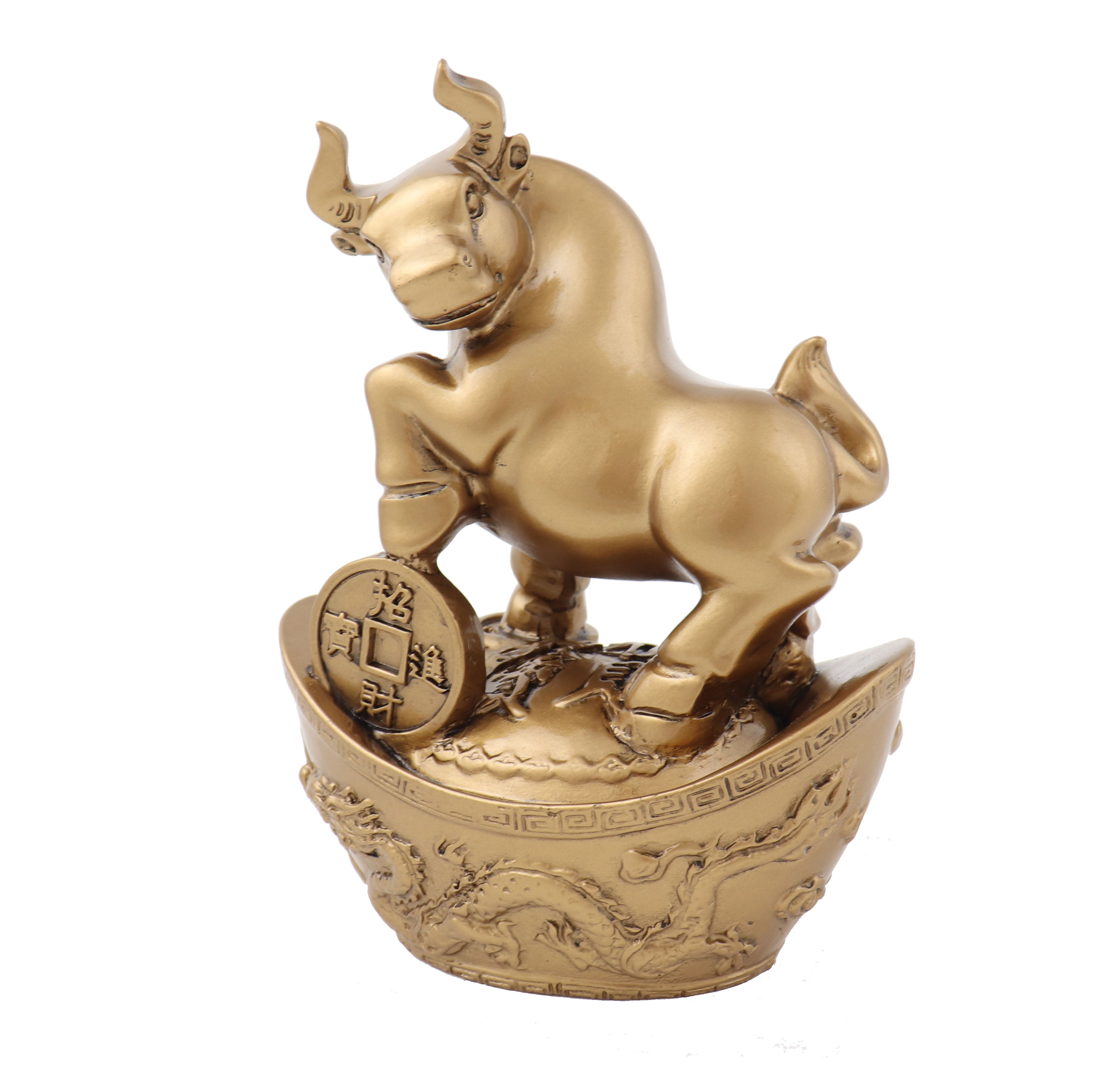 New Year of the Ox Bull Ornament Figurine Miniature Statue Display Home Desk 