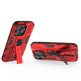 thumbnail image 2 of SaniMore for iPhone 14 Pro 6.1" 2022 Case with Hidden Bracket, Manetic Car Mount Hybird Heavy Duty Protective Tri-layer Shockproof Drop-proof Cover For iPhone 14 Pro 6.1" 2022, Red, 2 of 7
