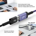 thumbnail image 4 of Usb Extension Cable 6ft Feet,HopePow 2Pack Type A Male to Female Extender Cord High Speed Data Transfer USB Extension Cable 3.0 Compatible with Printer,Webcam,Keyboard,Camera,Mouse,Purple, 4 of 7