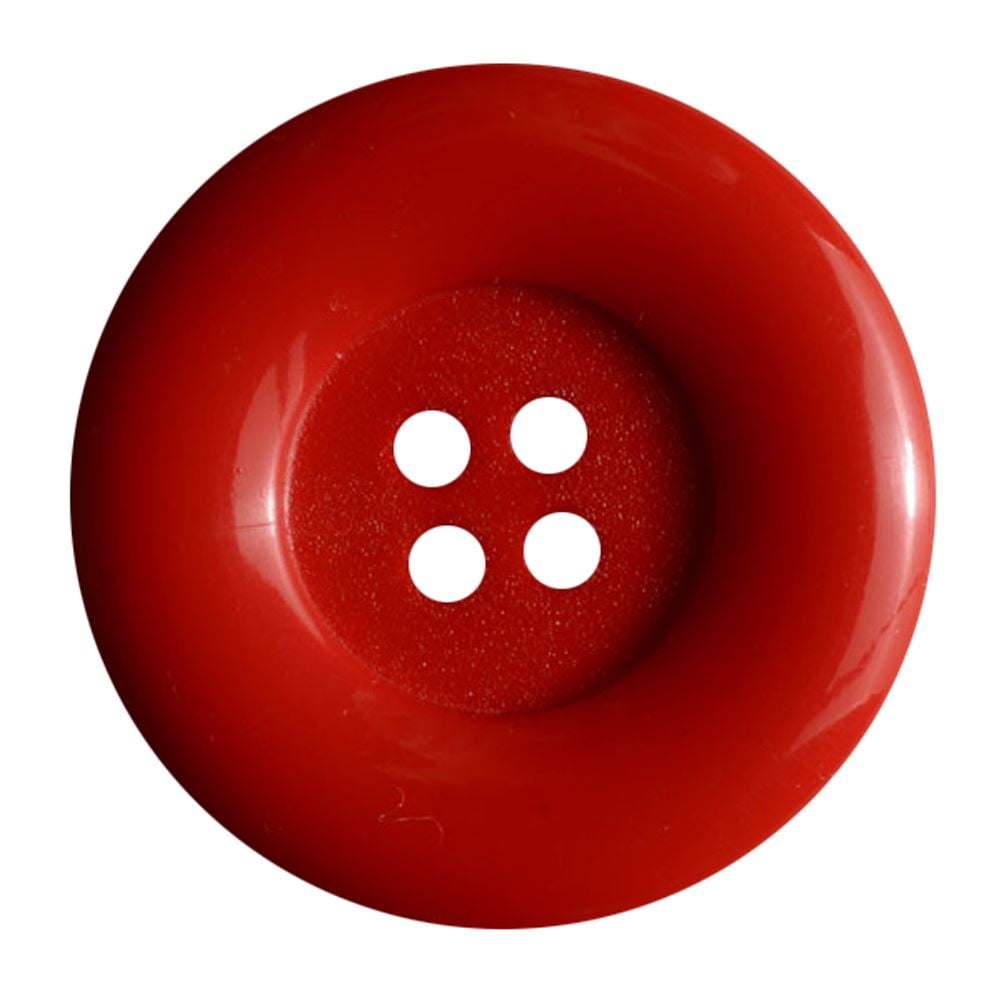 Dill Buttons 4 Hole 2 " Large Button Red (3/Pack)