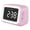 Pink, variant on Kcavykas Durable Alarm Clock Mini Mirror Clock Alarm Clock Night Light Card FM Bluetooth Speaker Easy to Read Office Decor Adults and Children's Bedrooms