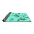 thumbnail image 2 of Ahgly Company Indoor Rectangle Abstract Turquoise Blue Modern Area Rugs, 4' x 6', 2 of 4