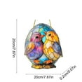 thumbnail image 3 of Taicans ‌Easter Window Sun Catcher,Stained Glass Spring Home Decor - Colorful Bird Design,20cm/7.87in Oval Hanging Decor for Windows,Porches,Balconies‌, 3 of 5