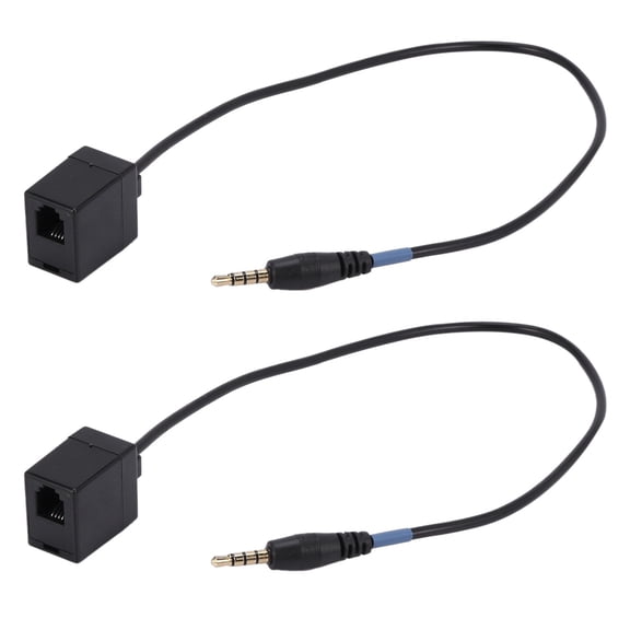 2pcs 3.5mm Male Jack to RJ9 4P4C Female Adapter Converter Extension Cable Wire for Telephone Adapter Cable,2 x 3.5mm Male to RJ9 4P4C Female Adapter Cable,Black