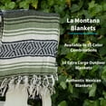 thumbnail image 4 of La Montana 10 Pack Mexican Blankets, 74" x 50" Yoga Blankets, Dark Olive/Light Olive/White, 4 of 7