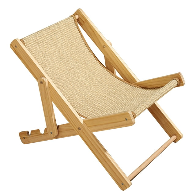 Lit Surélevé pour Chat, Hamac-Lit pour Chat à 4 Vitesses Réglables, Sans Bavures, pour Petit Animal, pour Intérieur, Toile, Sisal