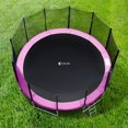 thumbnail image 3 of Exacme Premium Thick Round Trampoline Pad with Opening, 15 Foot Safety Spring Cover Replacement (Pink), 3 of 8