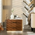 thumbnail image 4 of Gymax Table de Chevet Table d'Appoint avec 2 Tiroirs pour Chambre Salon, 4 of 7