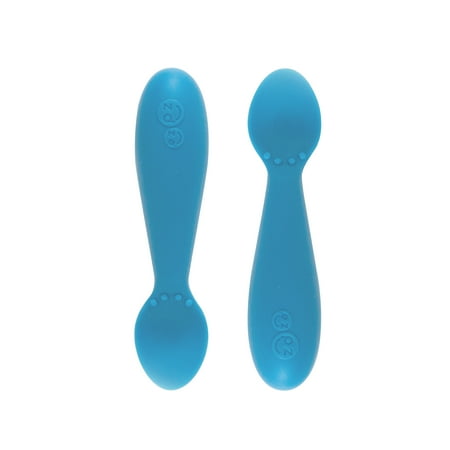 UPC: 0818156021257 | Ezpz Tiny Spoon (2 Pack in Blue) – 100% Silicone Spoons for Baby Led Weaning + Purees – Designed by a Pediatric Feeding Specialist – 6 Months+