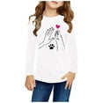 thumbnail image 2 of UPPADA Cute Tops for Girls Funny Print T-Shirts Crew Neck Long Sleeve Pullover Casual Comfy Kids Shirts Graphic Sweatshirt 11 Years,, 2 of 5