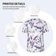 thumbnail image 3 of Uemuo Lavender Flowers Print Mens Polo Shirts Baseball T-shirt Performance Short Sleeve Golf Shirt Moisture Wicking Athletic Casual Collared T-Shirt-4X-Large, 3 of 7