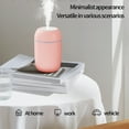 thumbnail image 4 of Pompotops Portable Desk Small Humidifier, 300ML Cool Mist Humidifier, Humidifier For Home Bedroom Office, Plants, Colorful Night Function, Pink, 4 of 6