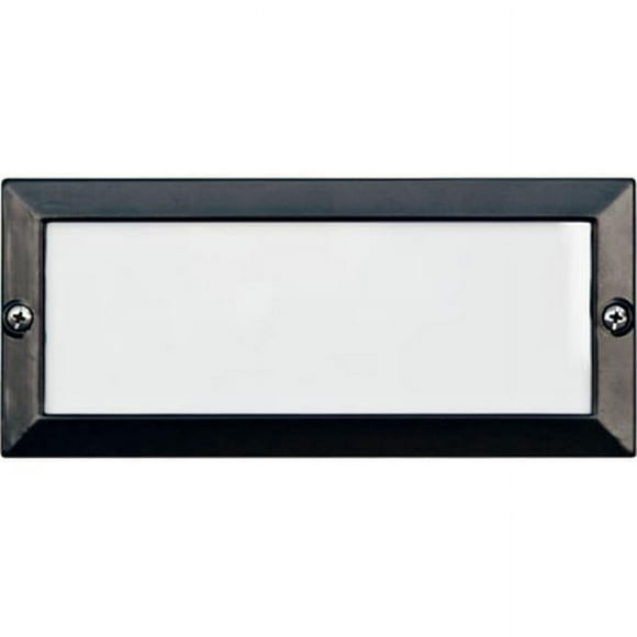 Dabmar Lighting LV602-B Cast Aluminum Recessed Open Face Brick, Step & Wall Light, Black - 4 x 9.13 x 3.25 in.