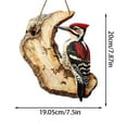 thumbnail image 2 of Wooden Wall Hanging Decor, Rustic Bird Ornament For Porch Balcony And Home Wall, Nature-Inspired Handcrafted Wooden Bird Decoration, Versatile Hanging Bird Art With Built-In, 2 of 8