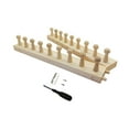 thumbnail image 3 of Mini Weaving Loom Knitting Loom for Chunky Blankets Wooden Peg Frame Adjustable Size for Relaxing Hobby Home Decor, 3 of 9