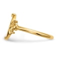 thumbnail image 2 of 14K Yellow Gold Ring Band Themed Open Back Textured, Size 6, 2 of 4