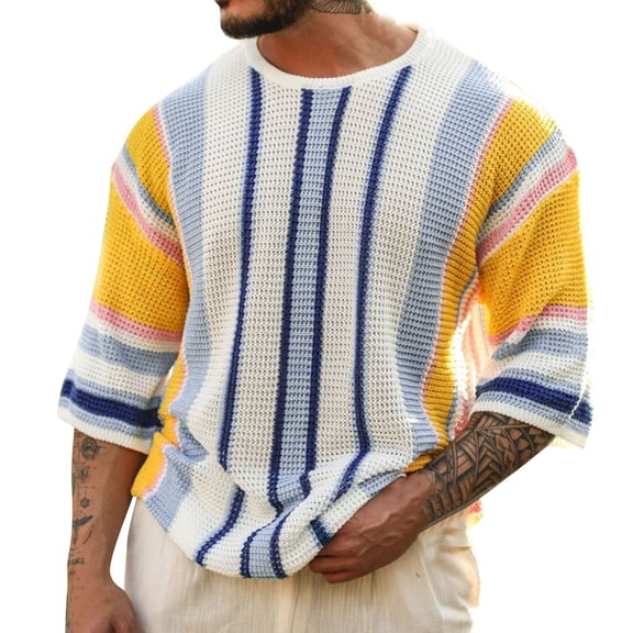 Vedolay Men's Fall Sweater Long Sleeve Knit Pullover Warm Tops Casual Winter White,3XL