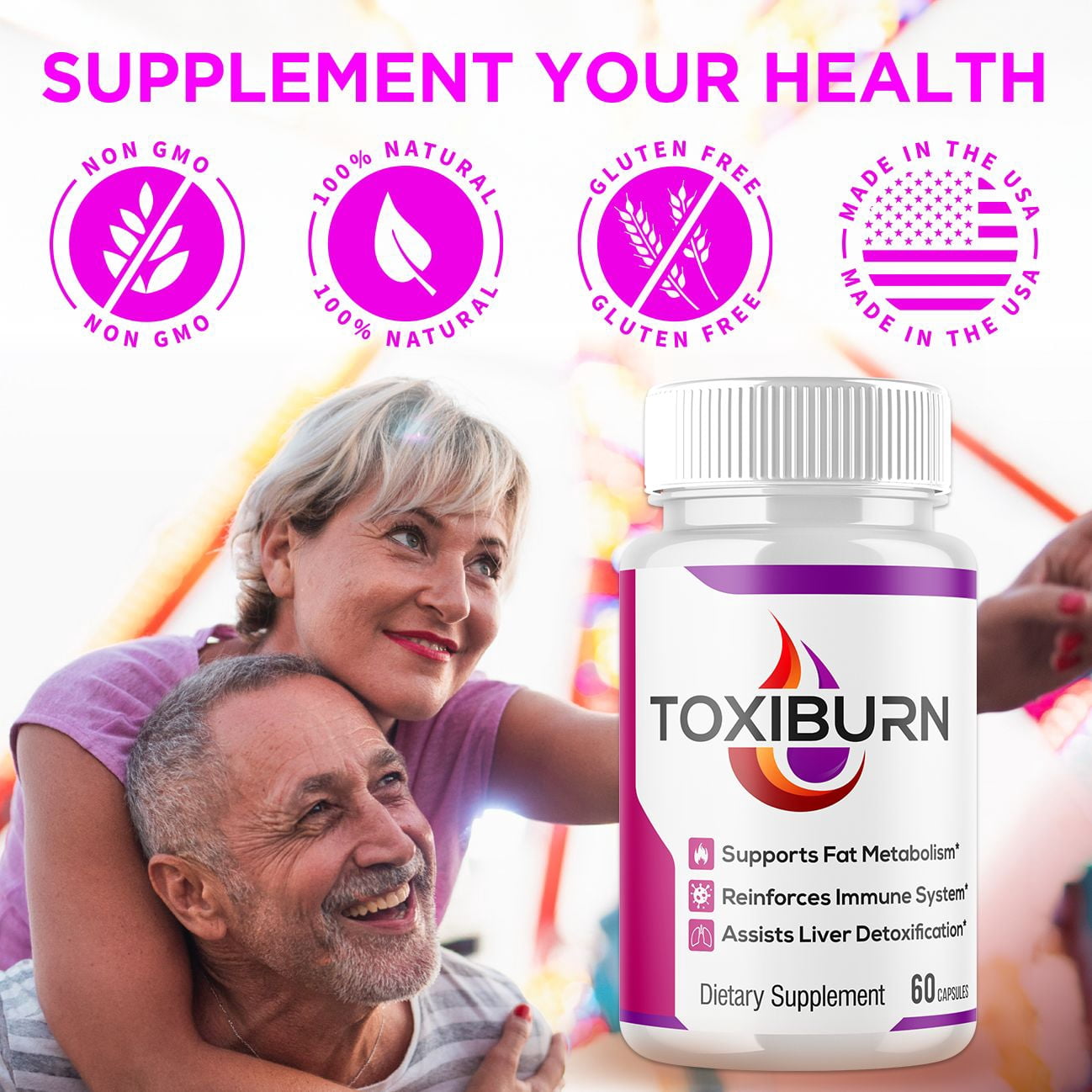 Toxiburn - Pills for Weight Loss - Energy Boosting Dietary Supplements for Weight Management and Metabolism - Advanced Ketogenic Ketones - 120 Capsules (2 Pack)