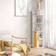 thumbnail image 2 of HOMCOM 5-Tier Corner Bookcase, Bookshelf with Compartments Door Cabinet, 2 of 10