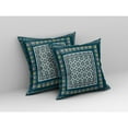 thumbnail image 5 of Floral Windows Indoor/Outdoor Fabric Pillow with Zip in Blue Beige 20x20, 5 of 9