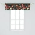 thumbnail image 2 of Ambesonne Floral Window Valance with Rod Pocket, Jungle Foliage Exotic Leaves, 54" X 18", Burgundy Pale Green and Brown, 2 of 2