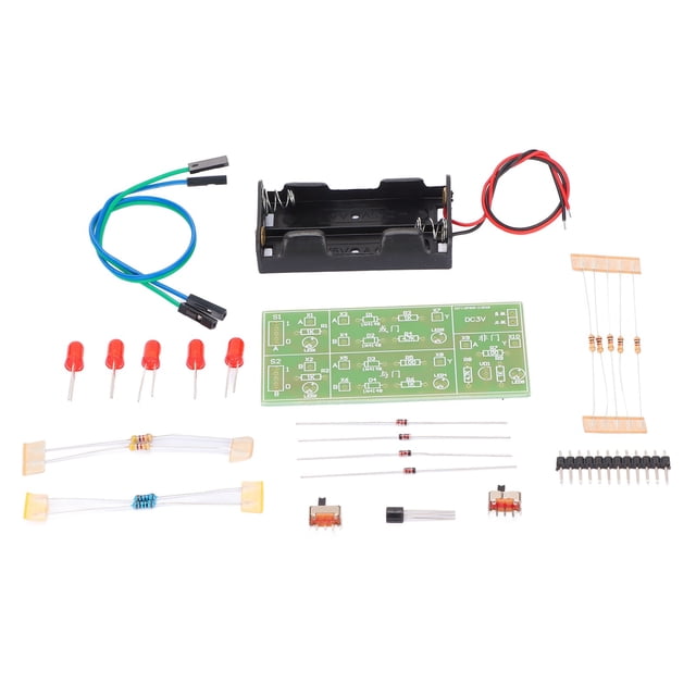 Electrical Components Kit, ABS Material Teaching Experiment Discrete Component Gate Circuit Kit DIY Kit Wear Resistant For Practical Training
