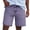 Purple, variant on Chiccall Mens Jean Shorts Casual Vintage Breathable Summer Stretch Denim Shorts with Pockets Purple 2XL