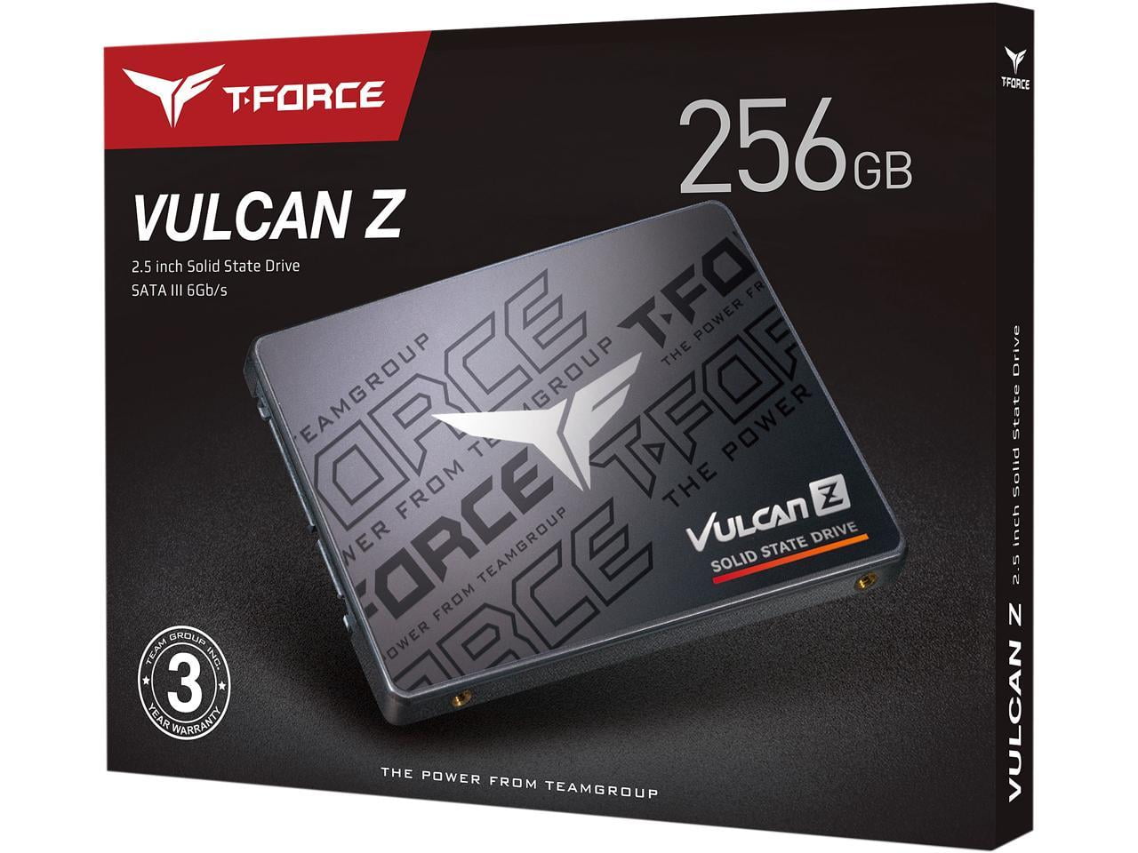 TEAMGROUP T-FORCE VULCAN Z 256GB SATA III 3D NAND SSD, 2.5