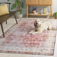 thumbnail image 5 of SAFAVIEH Arizona Aria Distressed Machine Washable Area Rug, Rust/Beige, 6' x 6' Square, 5 of 13